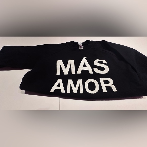 Más Amor Black Crewneck Sweatshirt Size 6 - Picture 3 of 4